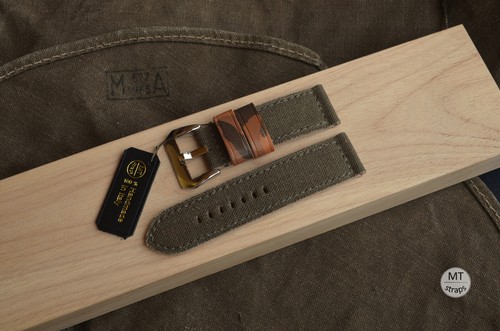 26mm canvas leather strap - leather, pam